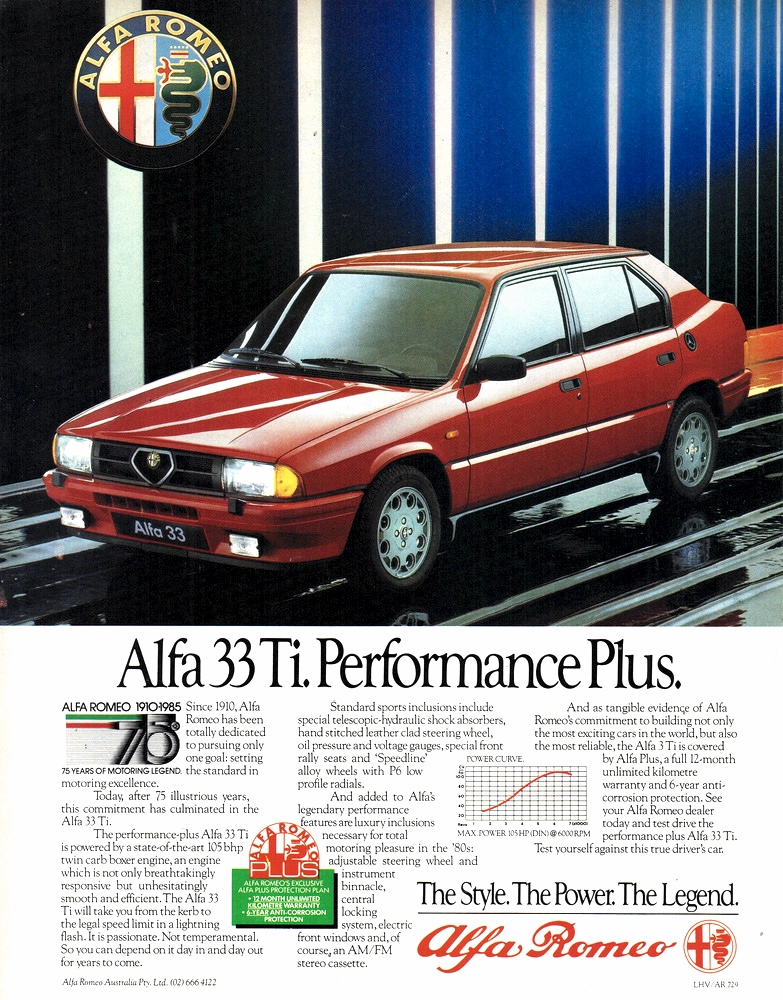 1985 Alfa Romeo Alfa 33 Ti 5 Door Hatchback